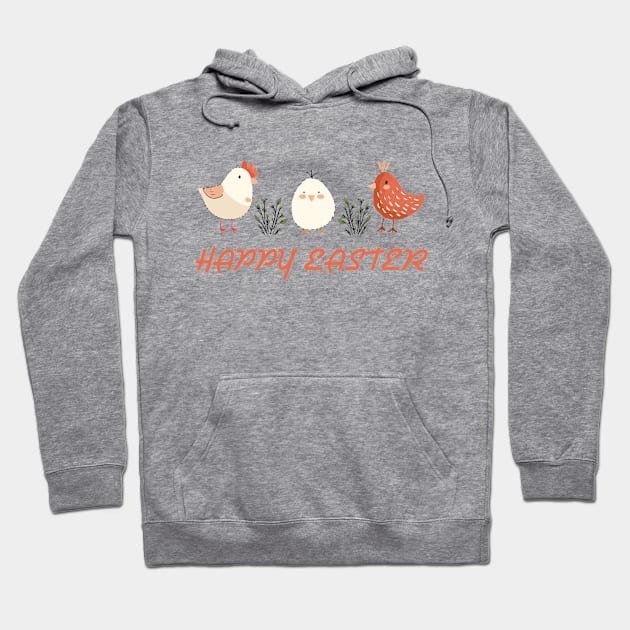 Happy easter chickens egg Hoodie by StepInSky